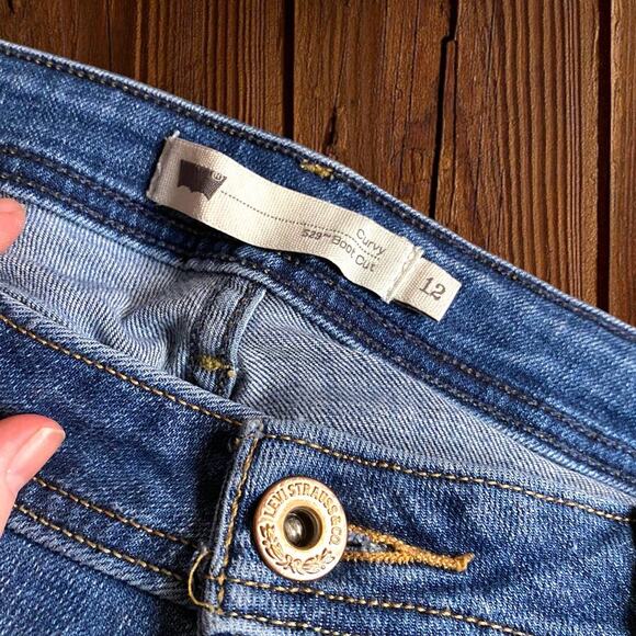 Levi's Curvy 549 Bootcut Denim Blue Jeans CW-2014 Size 12 - Picture 5 of 11